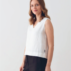 Paris Sleeveless Top 100% Linen