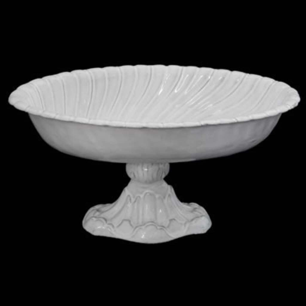 Astier de Villatte Peggy Oval Platter on Stand
