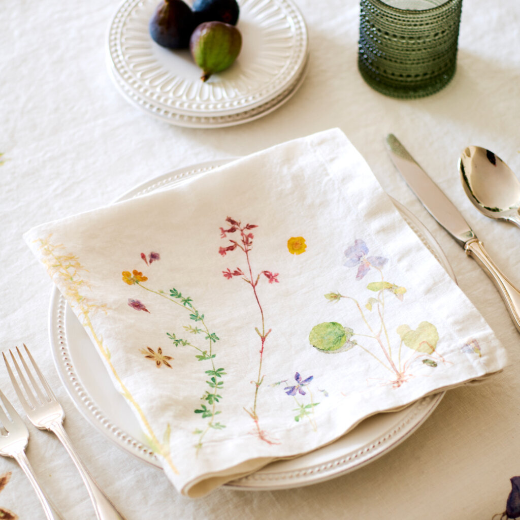 Honeychurch Fête de Fleurs Linen Napkin