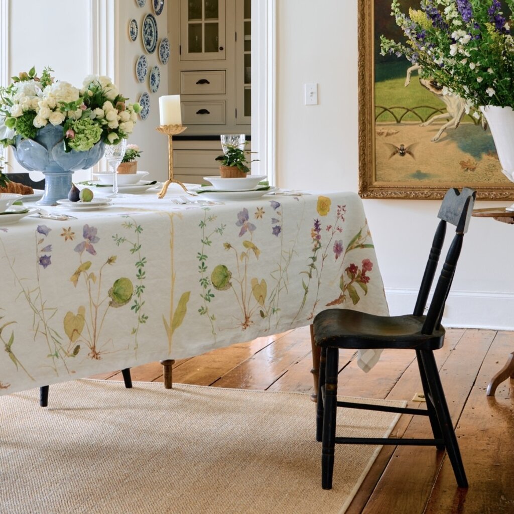 Honeychurch Fête de Fleurs Linen Tablecloth - 3 Sizes