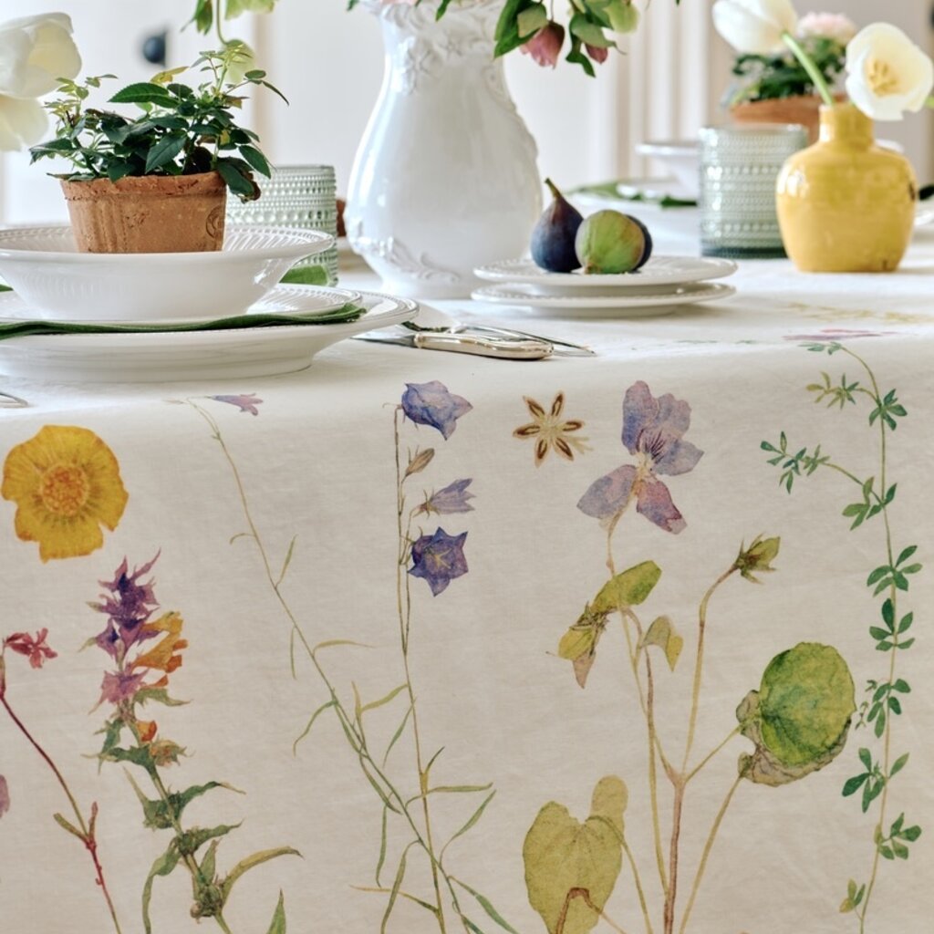 Honeychurch Fête de Fleurs Linen Tablecloth - 3 Sizes