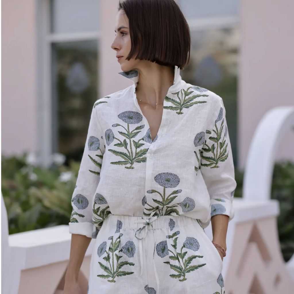 Montecito Popover - Blue Flower