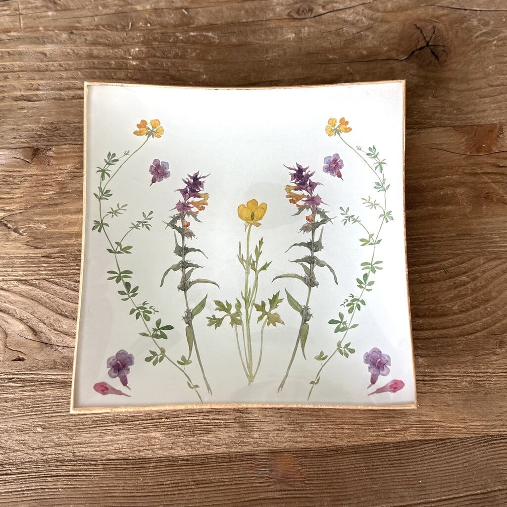 Honeychurch Fête des Fleurs Square Plate -