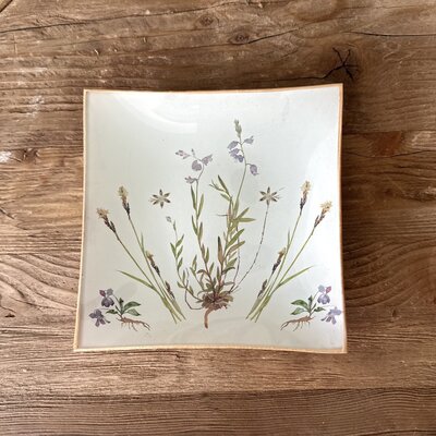 Honeychurch Fête des Fleurs Square Plate -