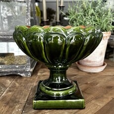 Honeychurch Provence Green Scallop Bowl