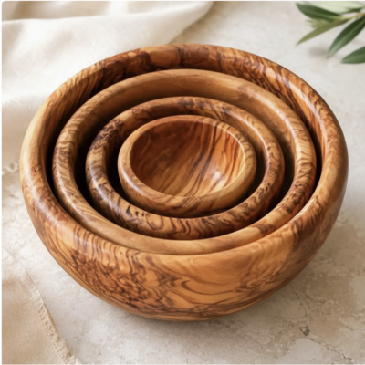 Olive Wood Nesting Bowls