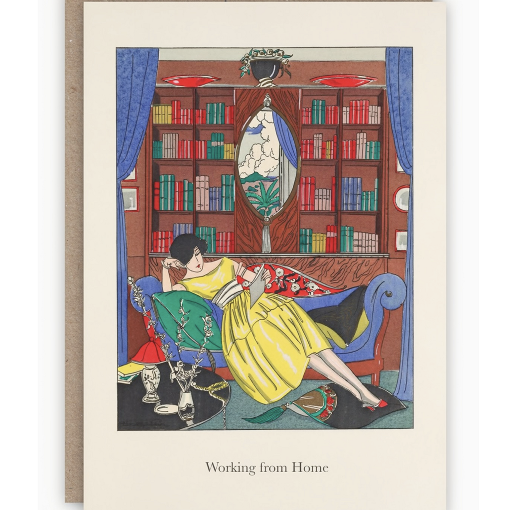 Working From Home Greeting Card