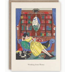 Working From Home Greeting Card