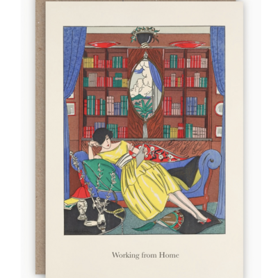 Working From Home Greeting Card