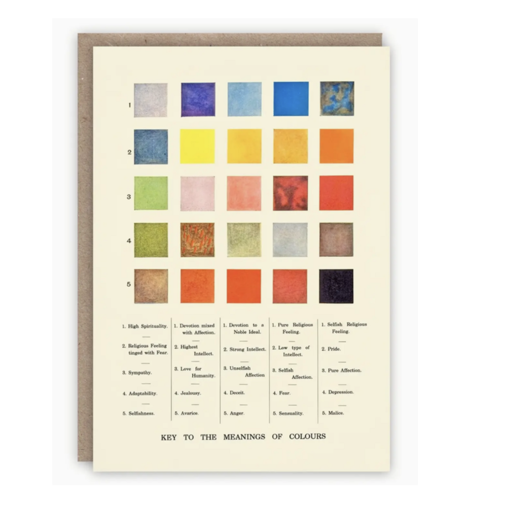 Meanings of Colour Card