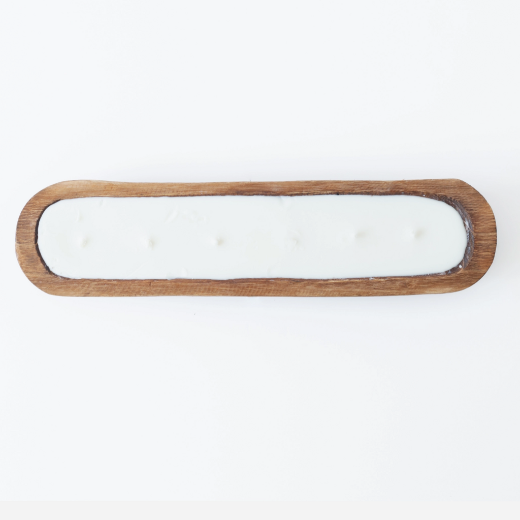 Dough Bowl w/ Candle 19" - Walk in the Woods