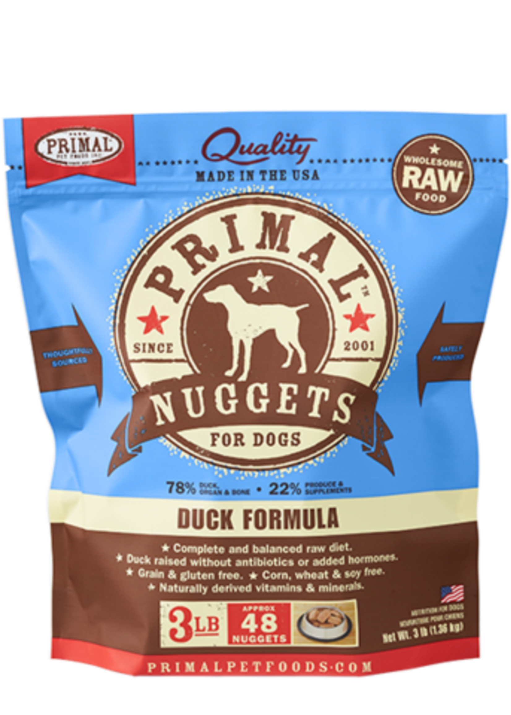 Primal Primal Frozen Dog Duck Nuggets 3lb