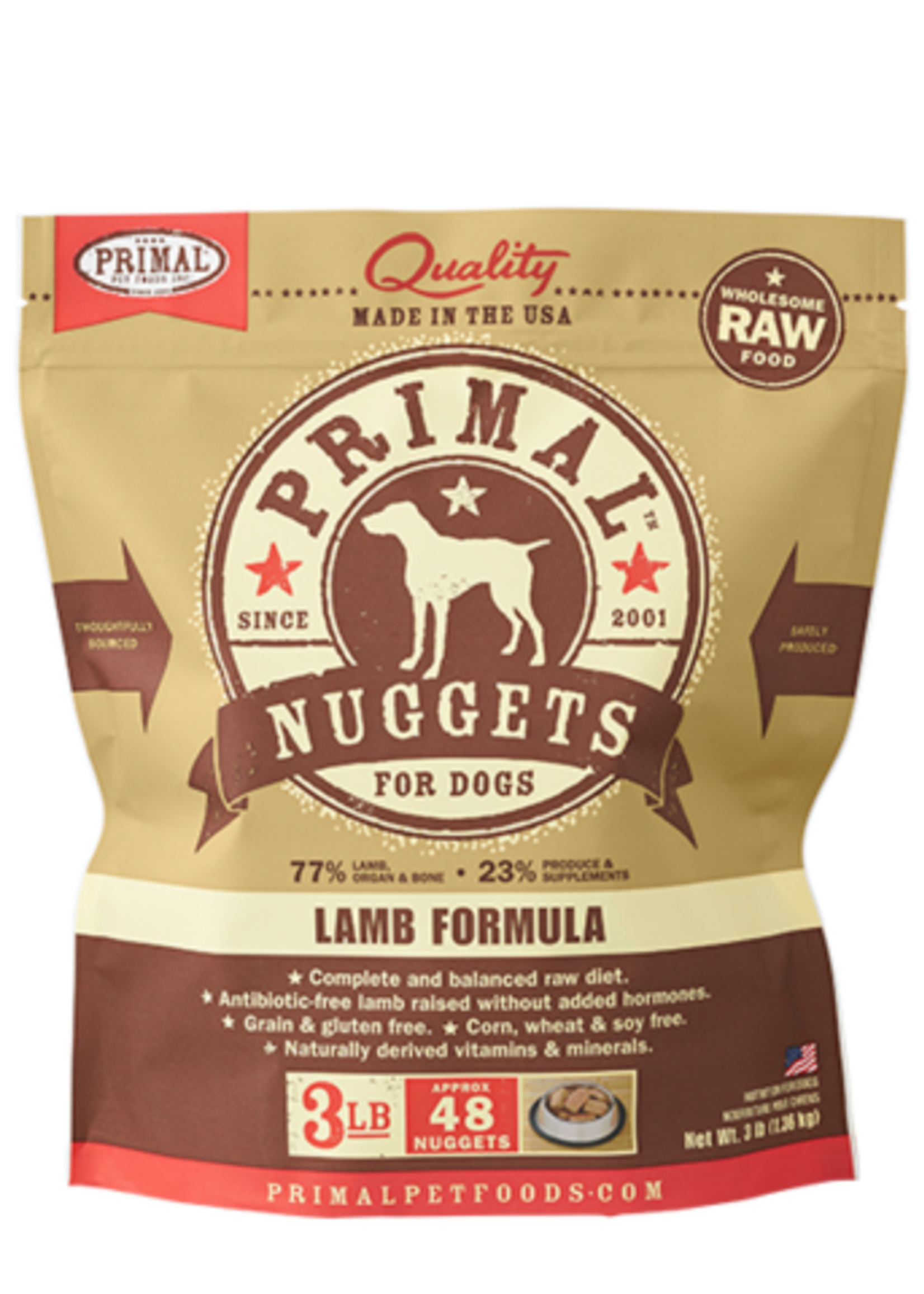 Primal Primal Frozen Canine Lamb 3lb