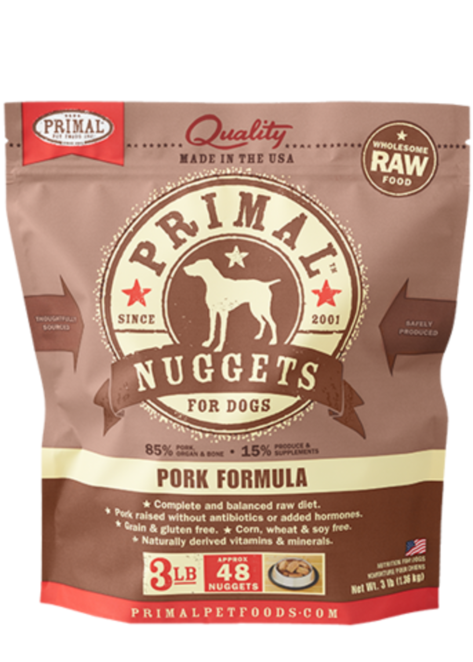 Primal Primal Frozen Dog Pork 3lb