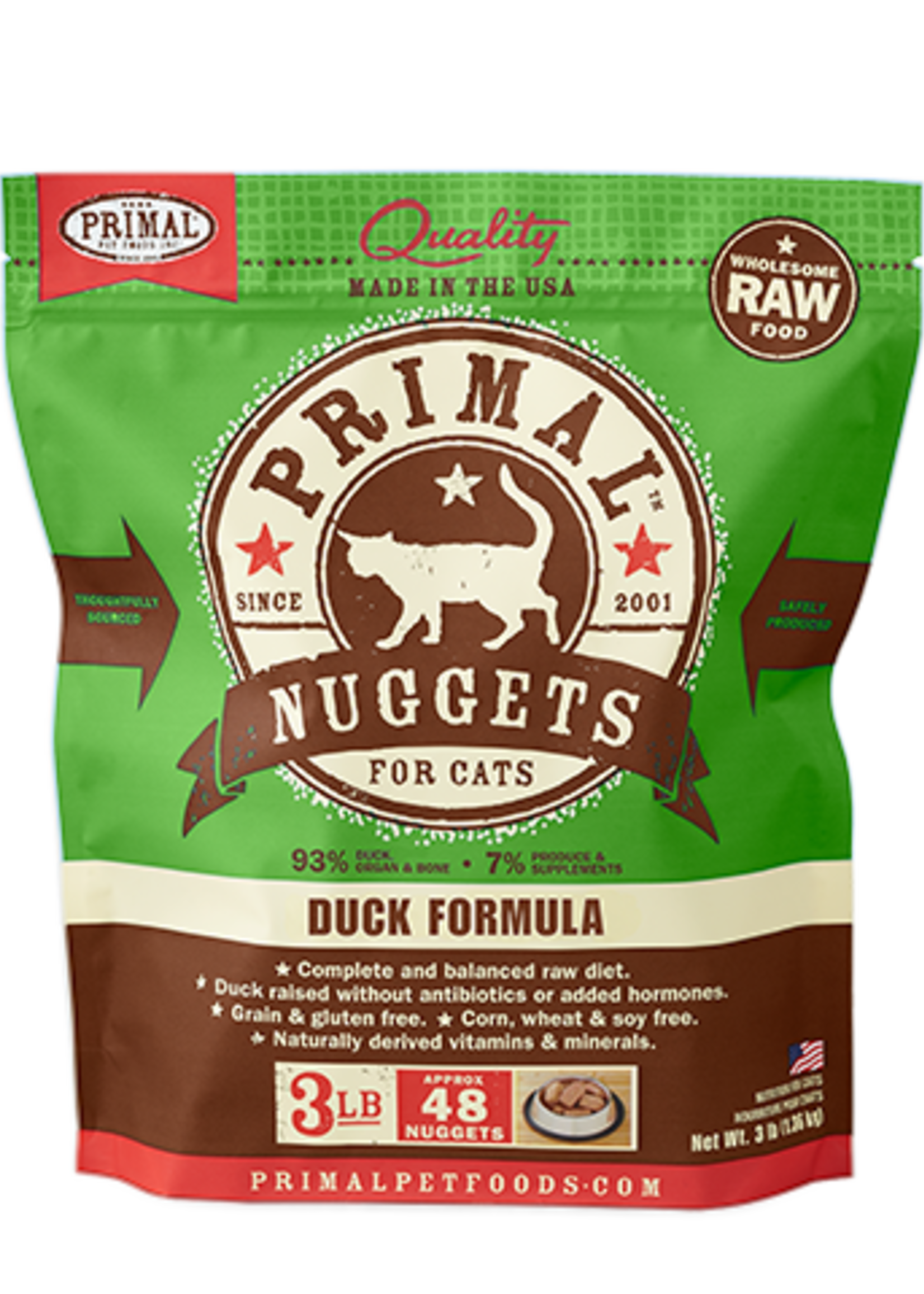 Primal Primal Frozen Feline Duck Nuggets 3lb