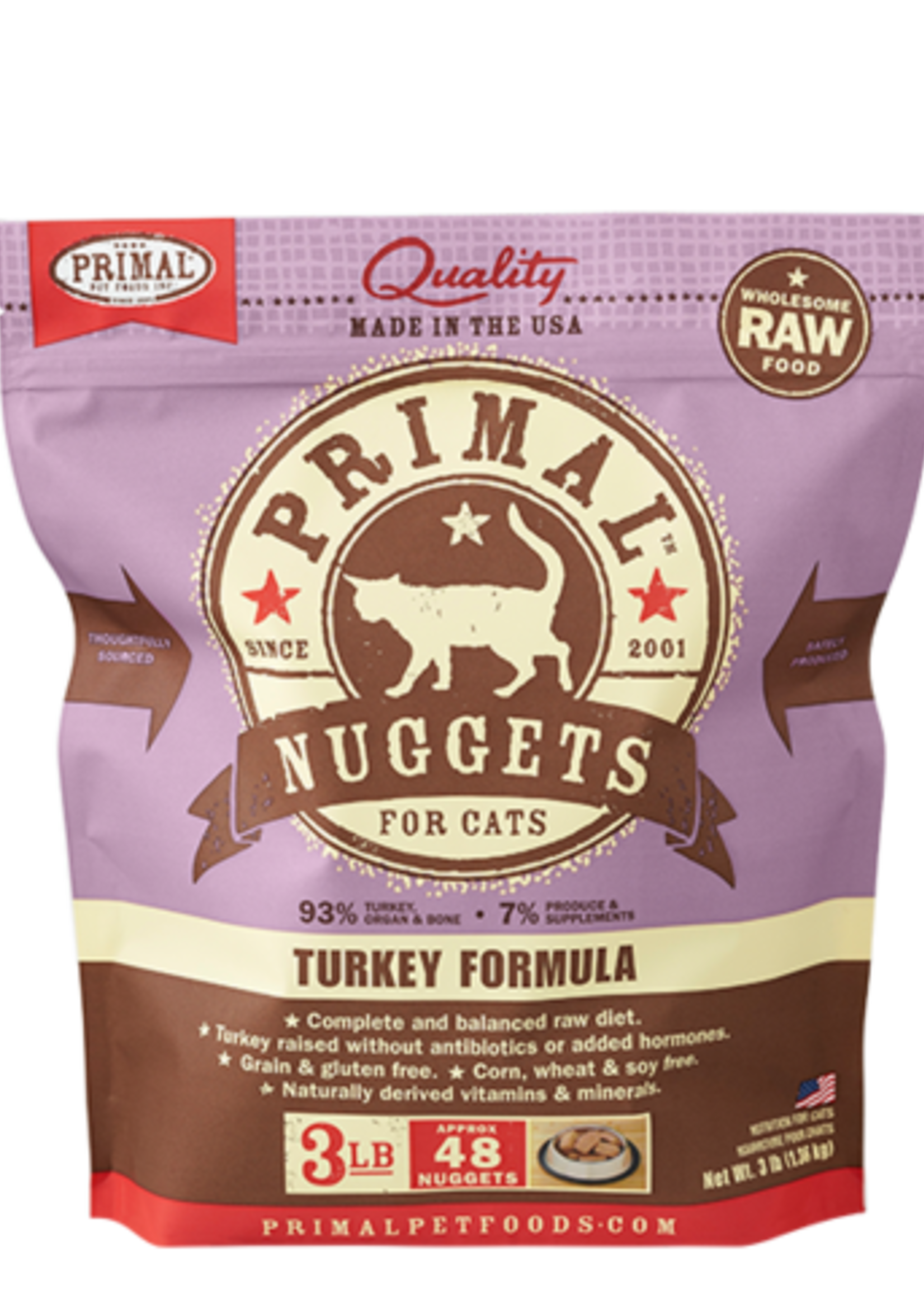 Primal Primal Frozen CatTurkey Nuggets 3lb