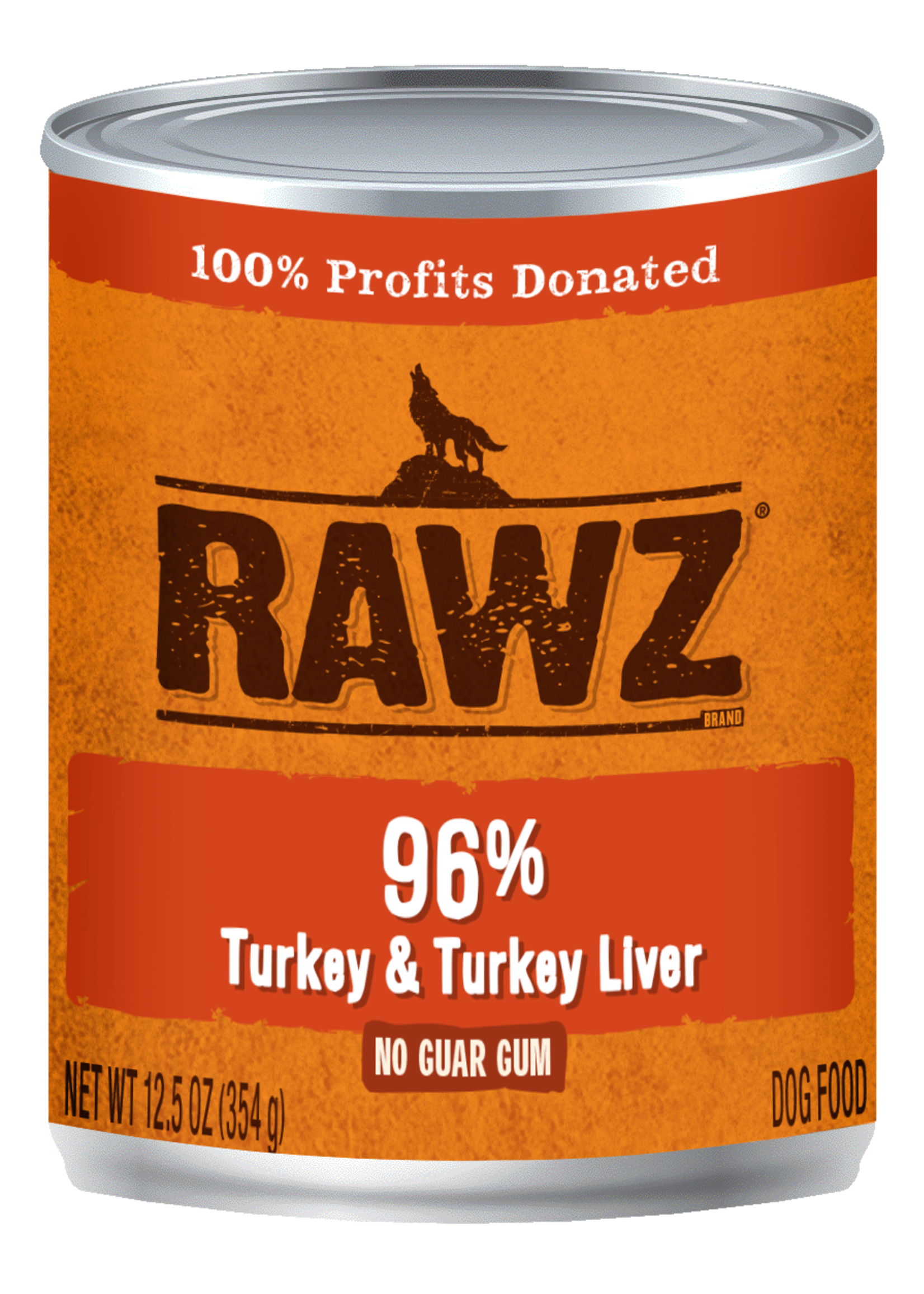 Rawz RAWZ \ DOG \ CAN \ 96% Turkey & Turkey Liver 12 x 12.5oz