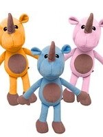 SNUGGAROOZ SNUGAROOZ Robbie the Rhino Assorted Colors Plush Dog Toy 14”