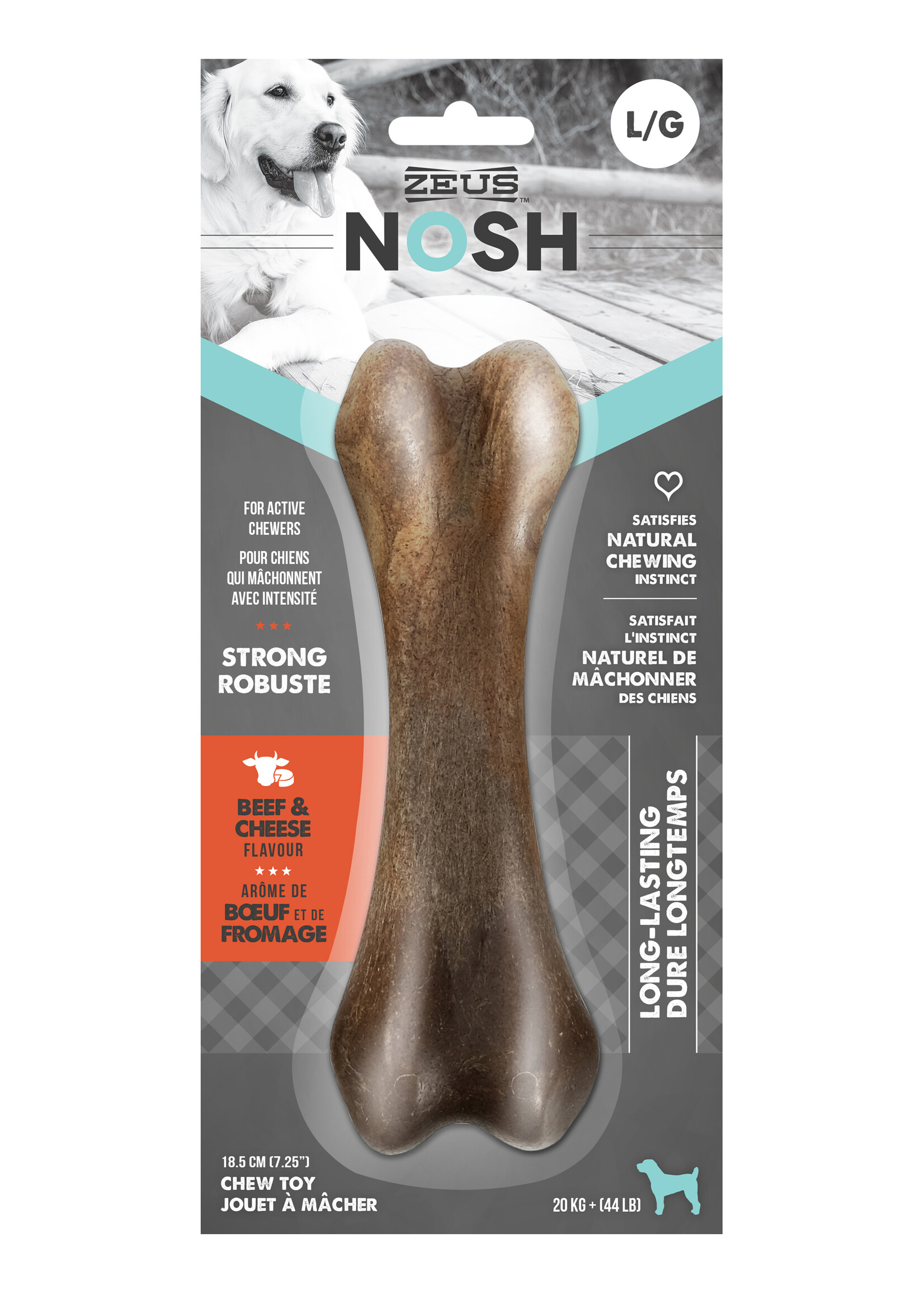 zues Zeus Nosh Strong Chew Bone Beef & Cheese