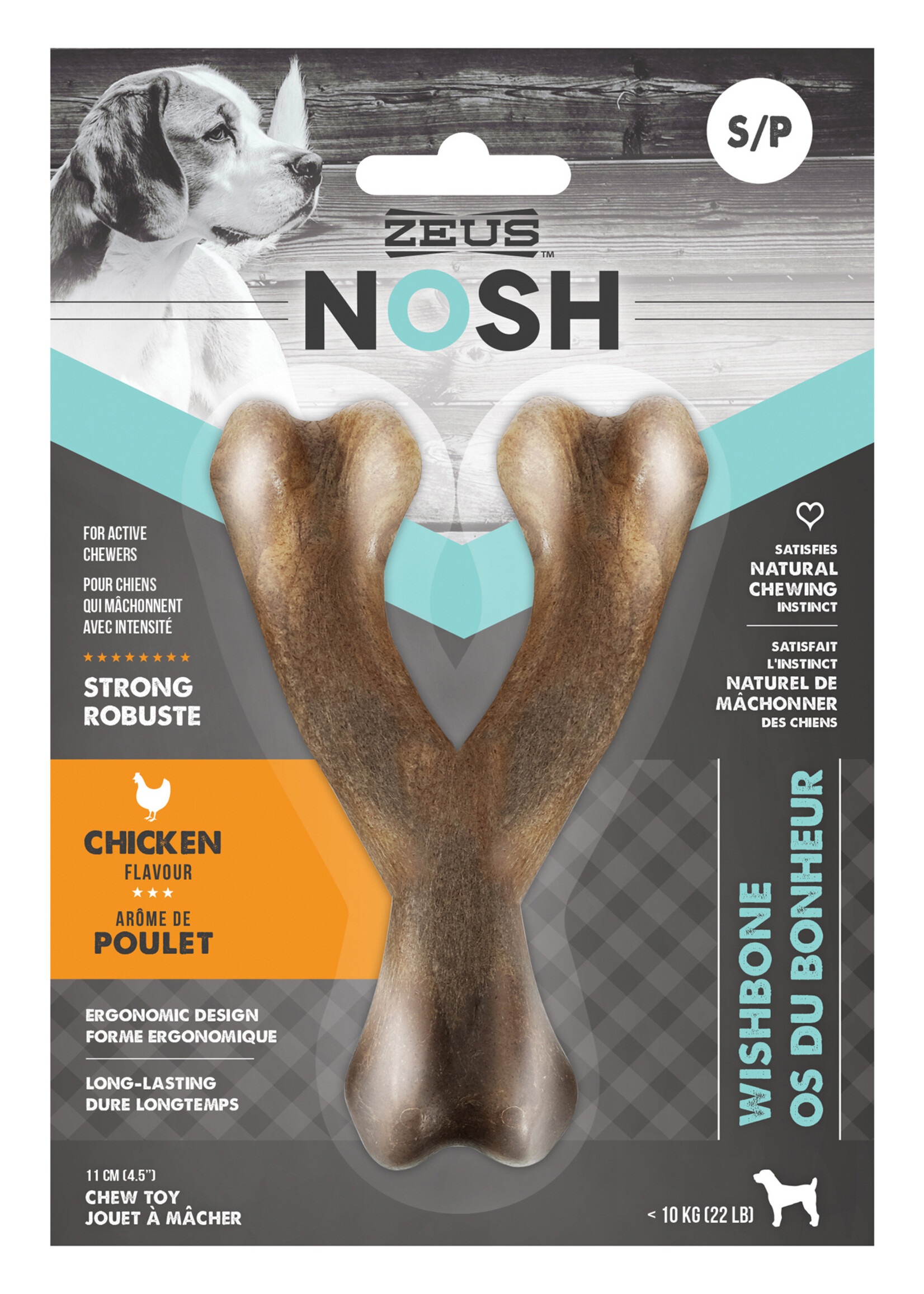 Zeus Nosh Strong Chew WishBone Chicken or Bacon