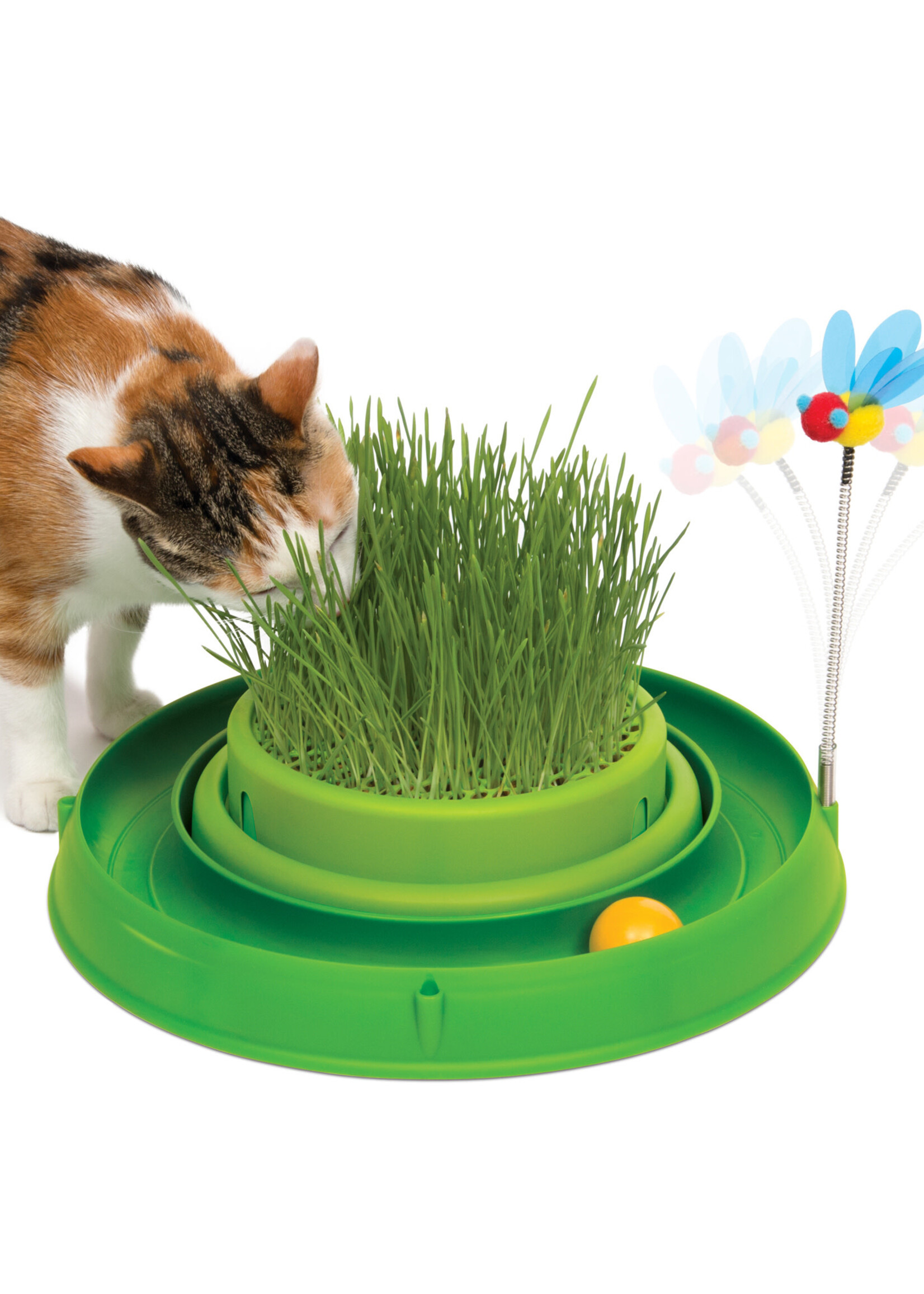 CA - Catit Catit Play 3 in 1 Circuit Ball Toy with Cat Grass