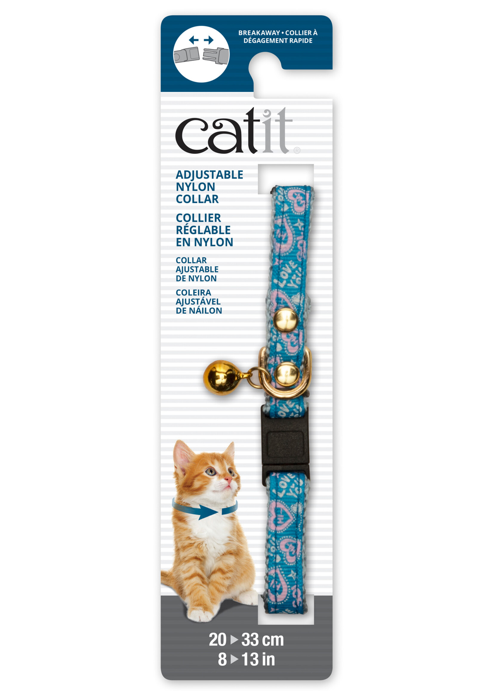 CA - Catit Catit Adjustable Breakaway Nylon Collar with Rivets