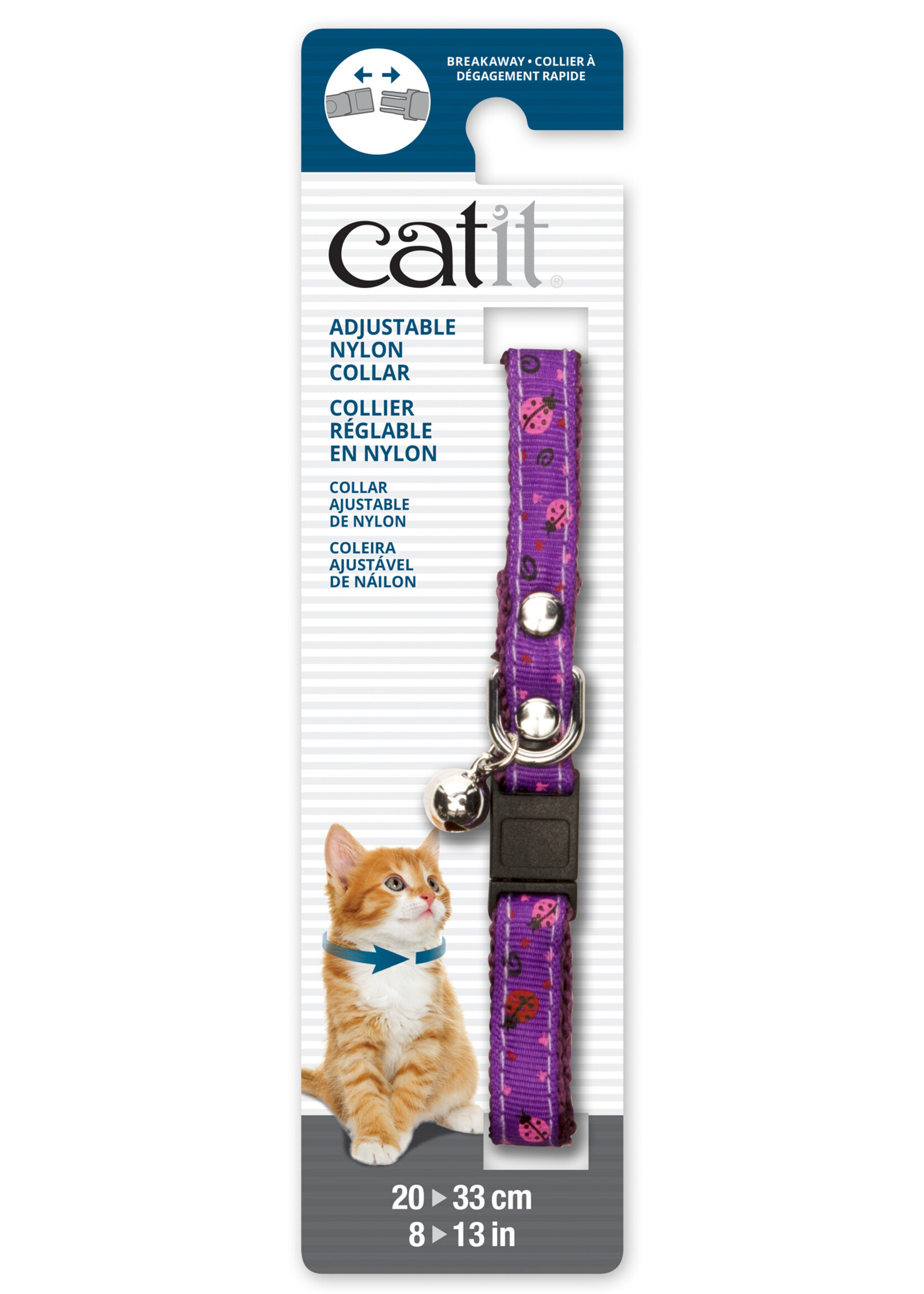 CA - Catit Catit Adjustable Breakaway Nylon Collar with Rivets
