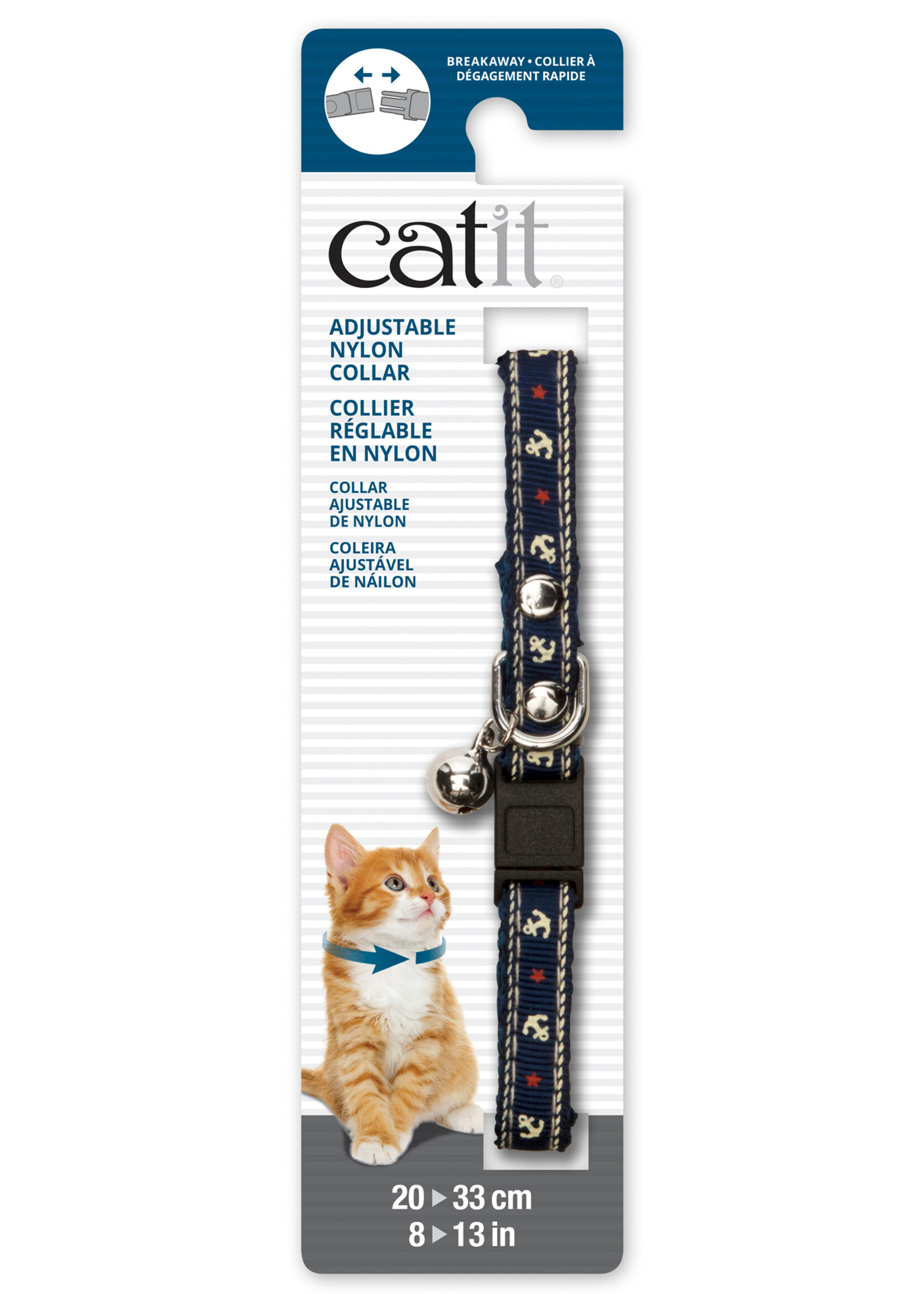 CA - Catit Catit Adjustable Breakaway Nylon Collar with Rivets
