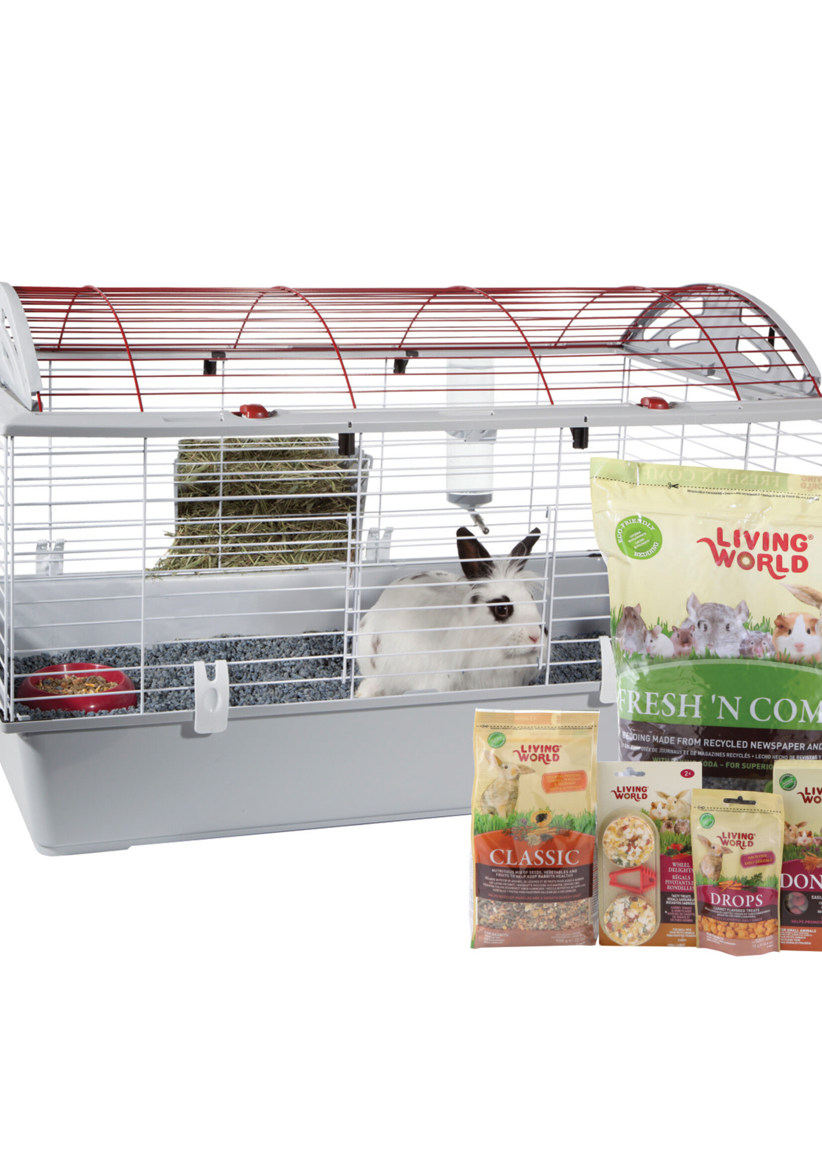 LW - Living World Living World Deluxe Rabbit Starter Kit - Large - 96 cm L X 57 cm W X 56 cm H (37.8in X 22.4in X 22in)