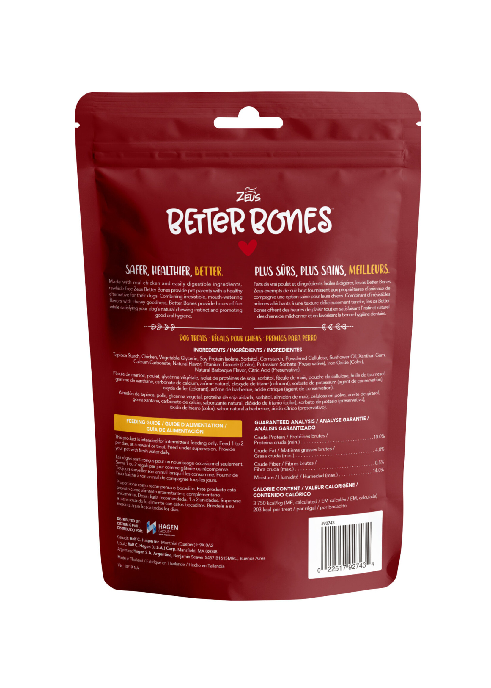 ZS - Zeus Zeus Better Bones - BBQ Chicken Flavor - 4 pack