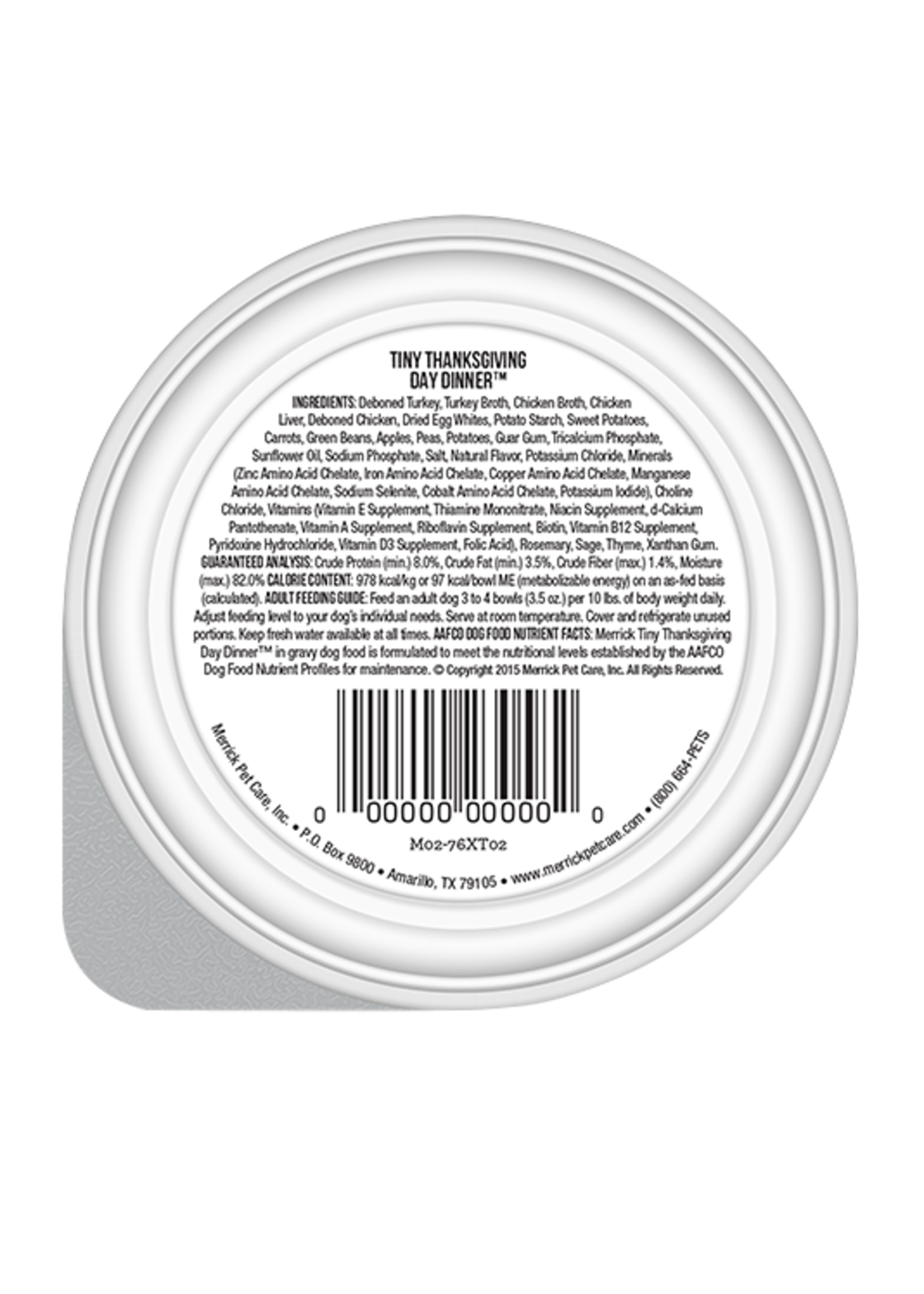 Merrick Merrick Lil' Plates GF Tiny Thanksgiving Dinner 3.5oz