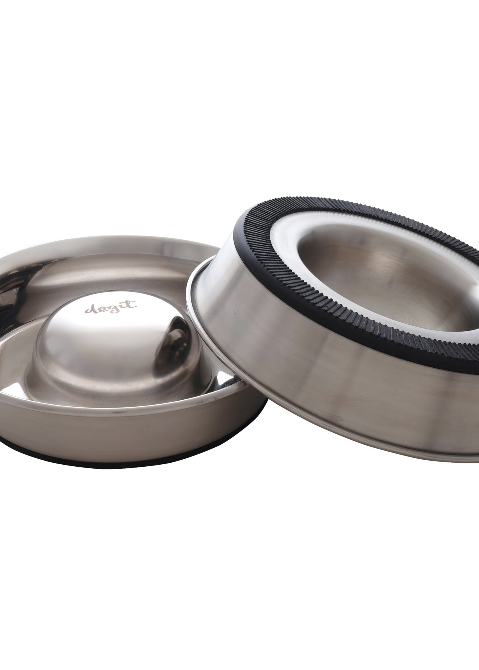 DO - Dogit Dogit Stainless Steel Non-Skid Slow Feed Dog Bowl