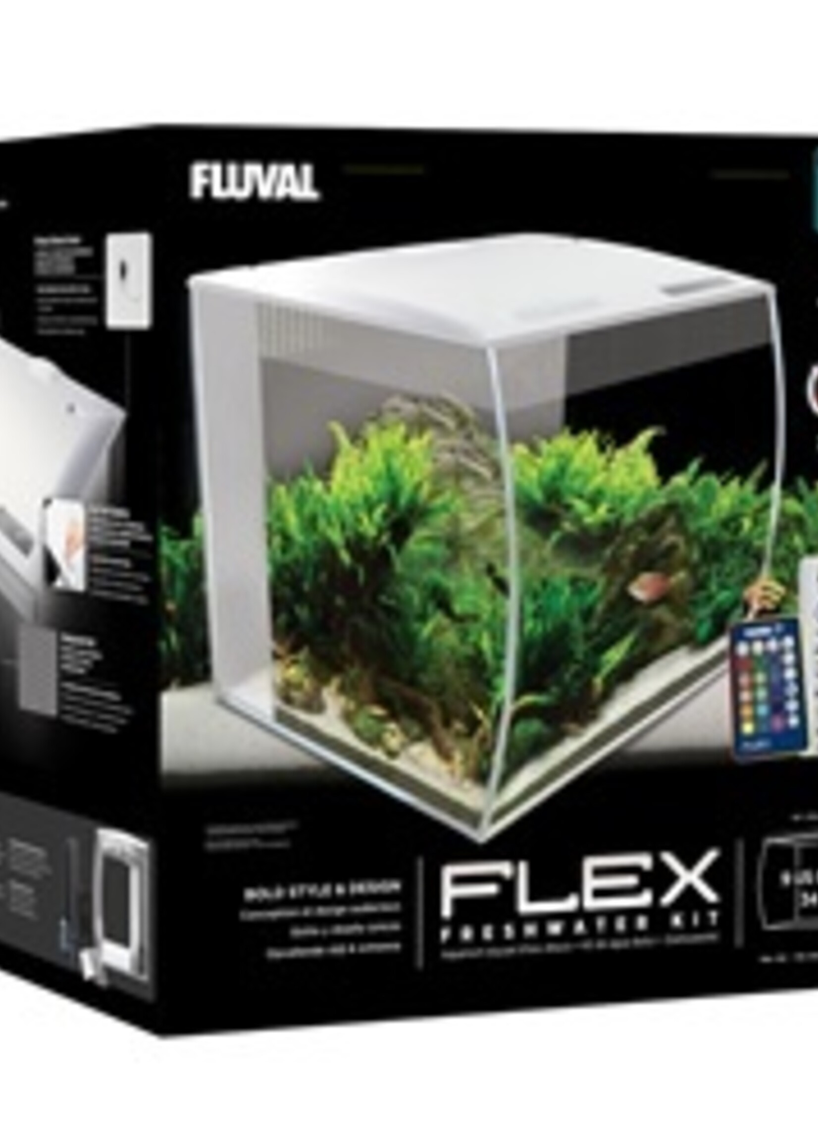FL - Fluval Fluval Flex Aquarium, White, 34L (9gal) - PP