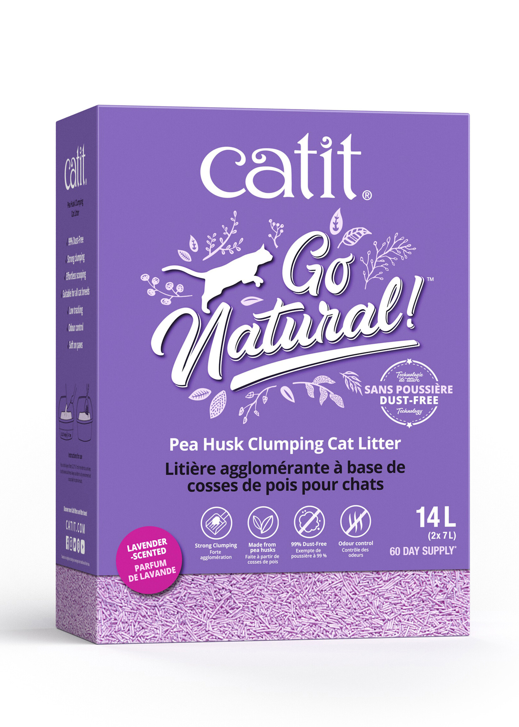 CA - Catit Catit GoNatural Pea Husk Litter Lavender 14L