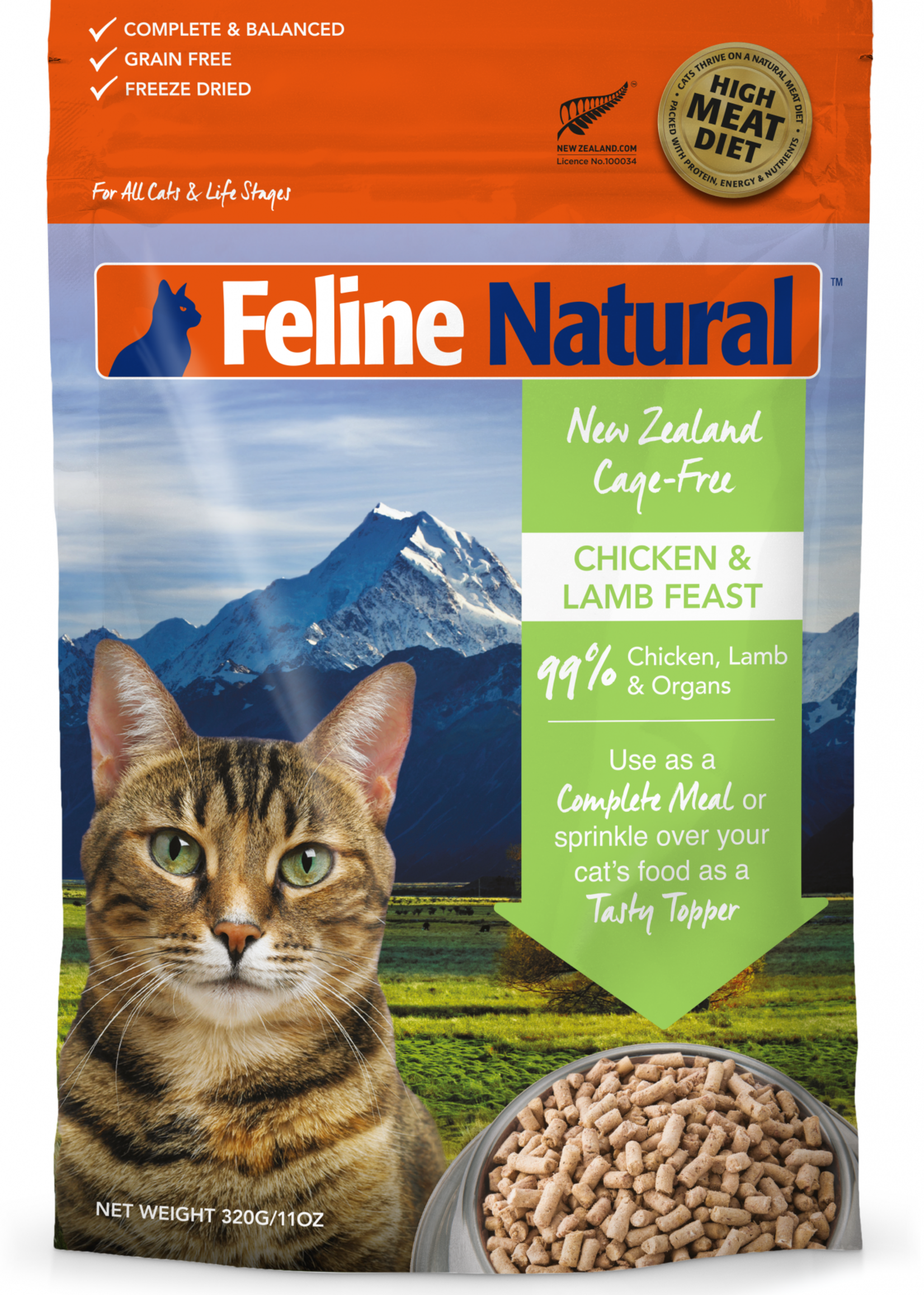K9 Natural Feline Natural Chicken & Lamb Feast 6oz