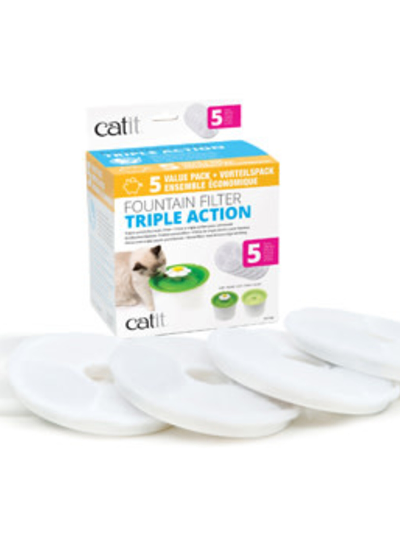 CA - Catit CatIt Fountain Cartridges - Triple Action Filtration