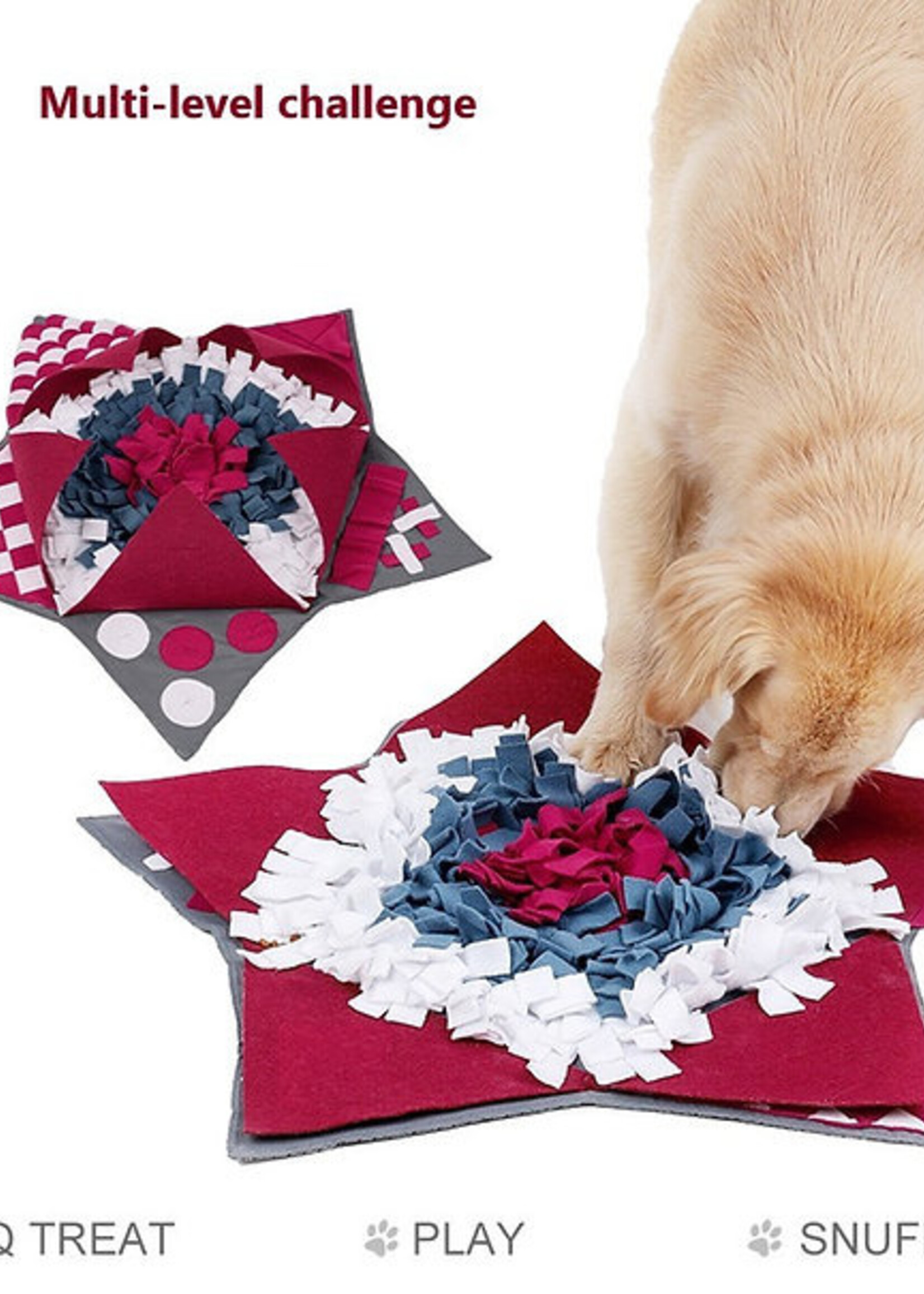 PAWZNDOGZ SNUFFLE MAT STAR RED