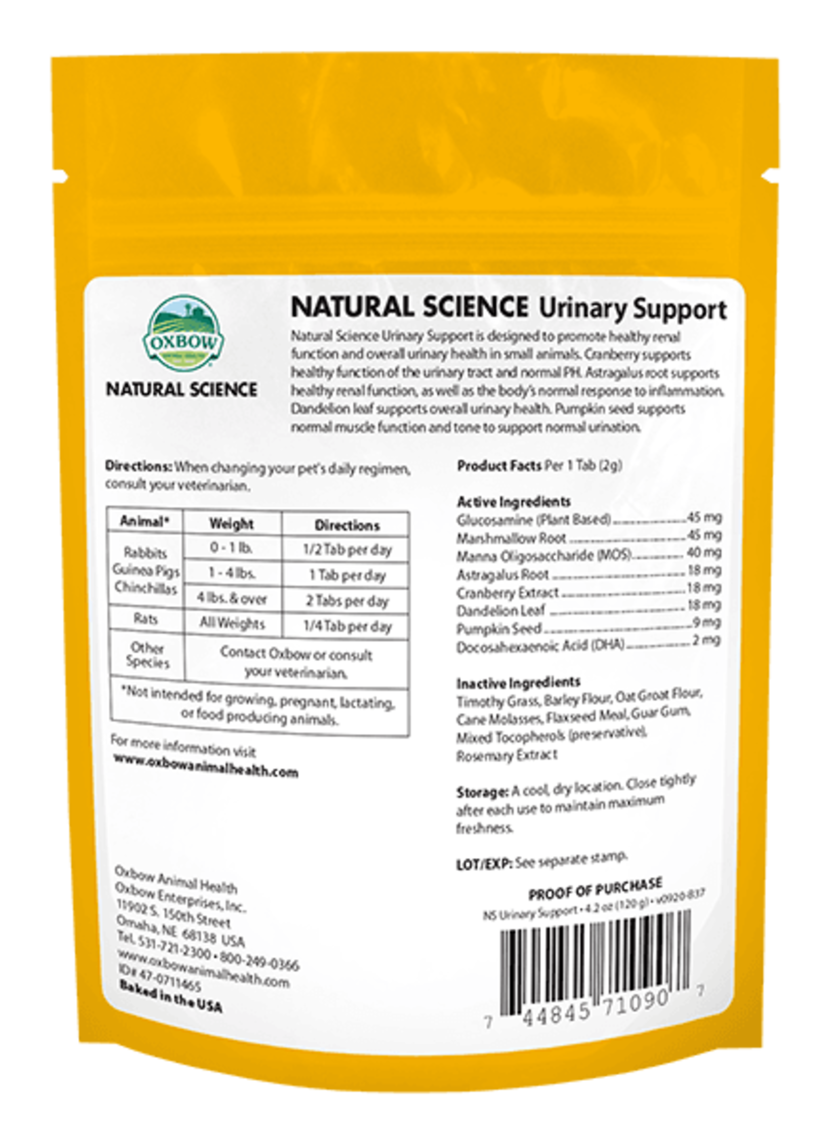 Oxbow Oxbow Natural Science Urinary Supplement