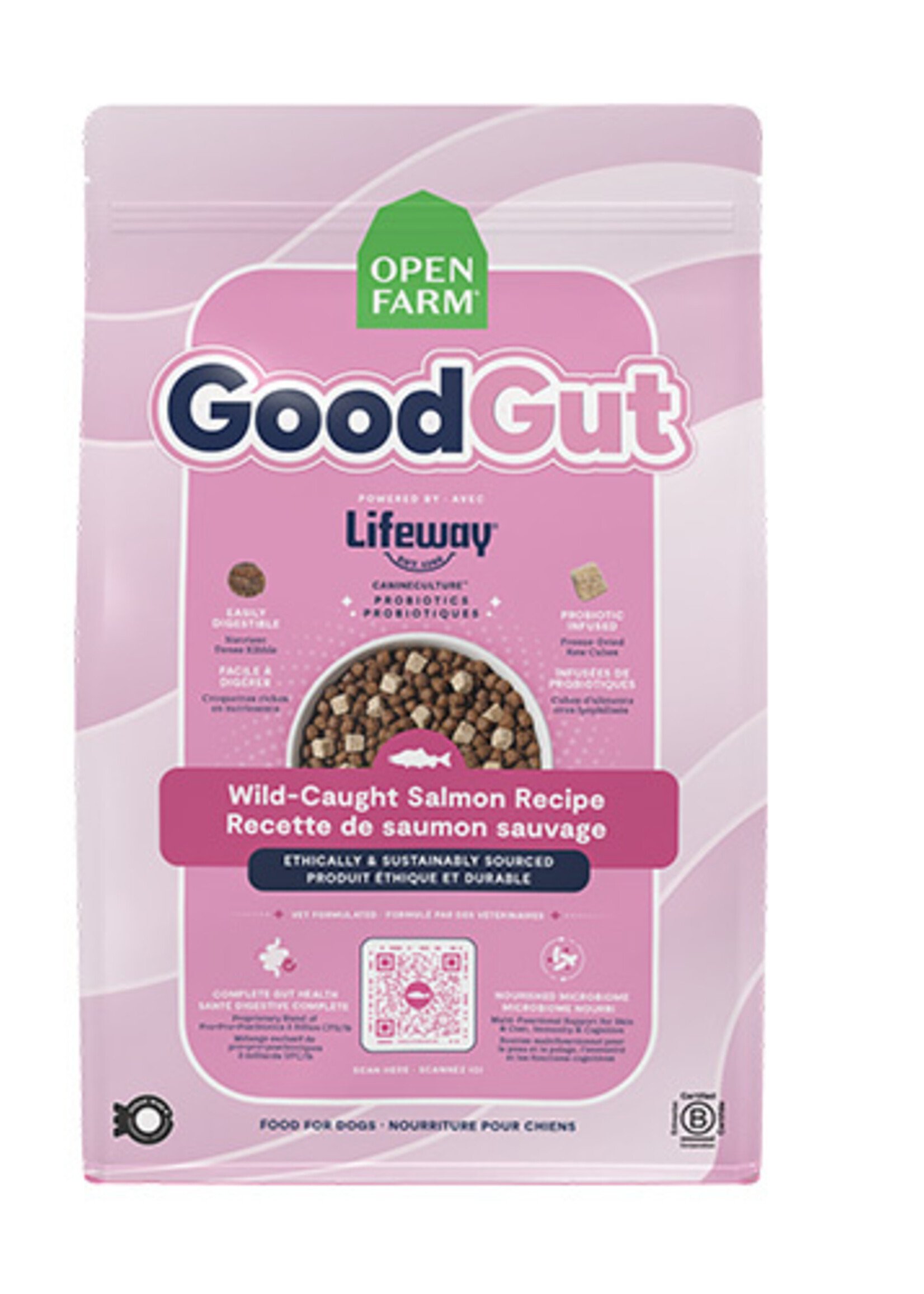 Open Farm Open Farm GoodGut Wild-Caught Salmon Recipe Dry Dog Food 3.5lb