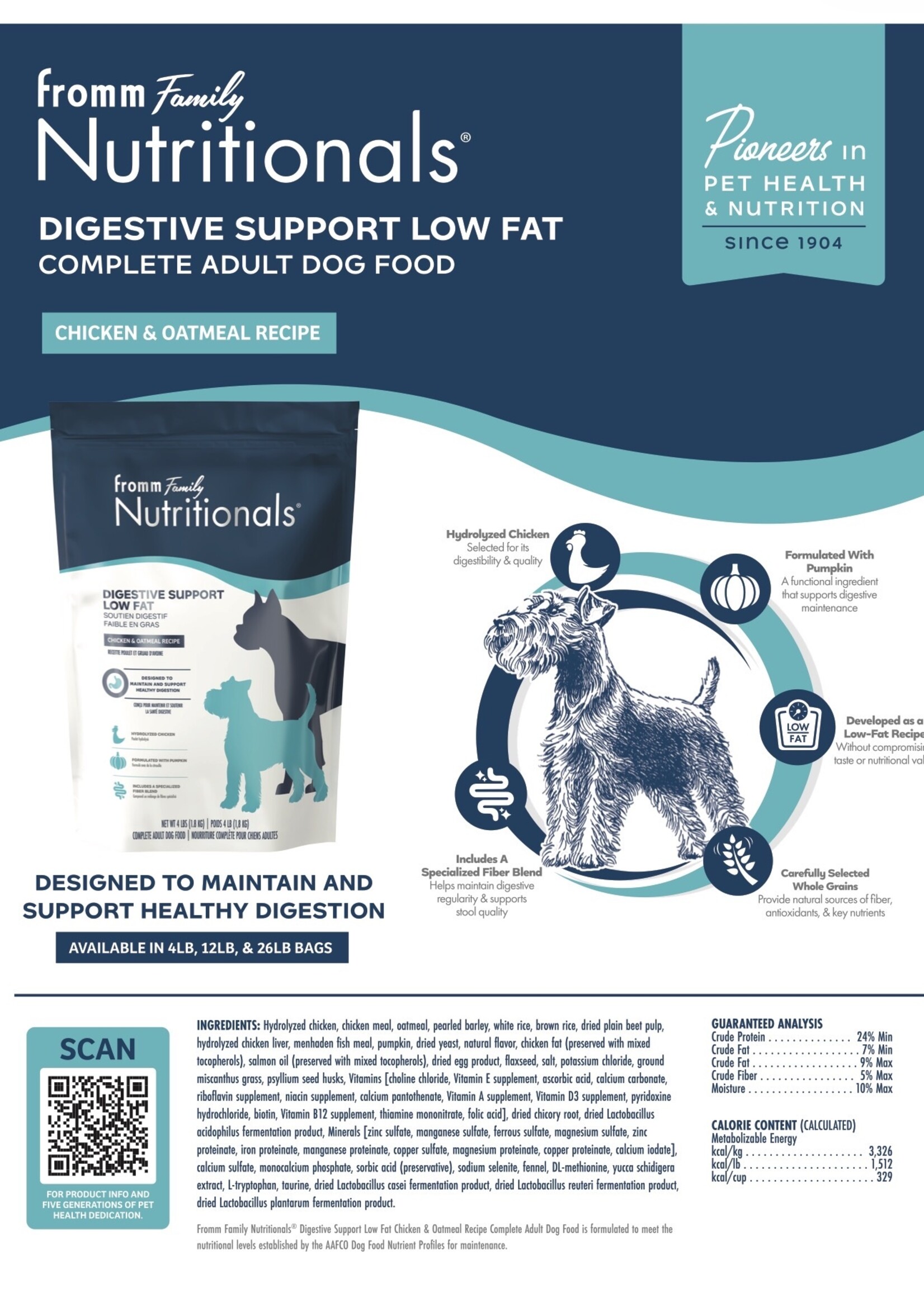 Fromm Fromm Nutritionals Digestive Support Low Fat Dry Dog Food