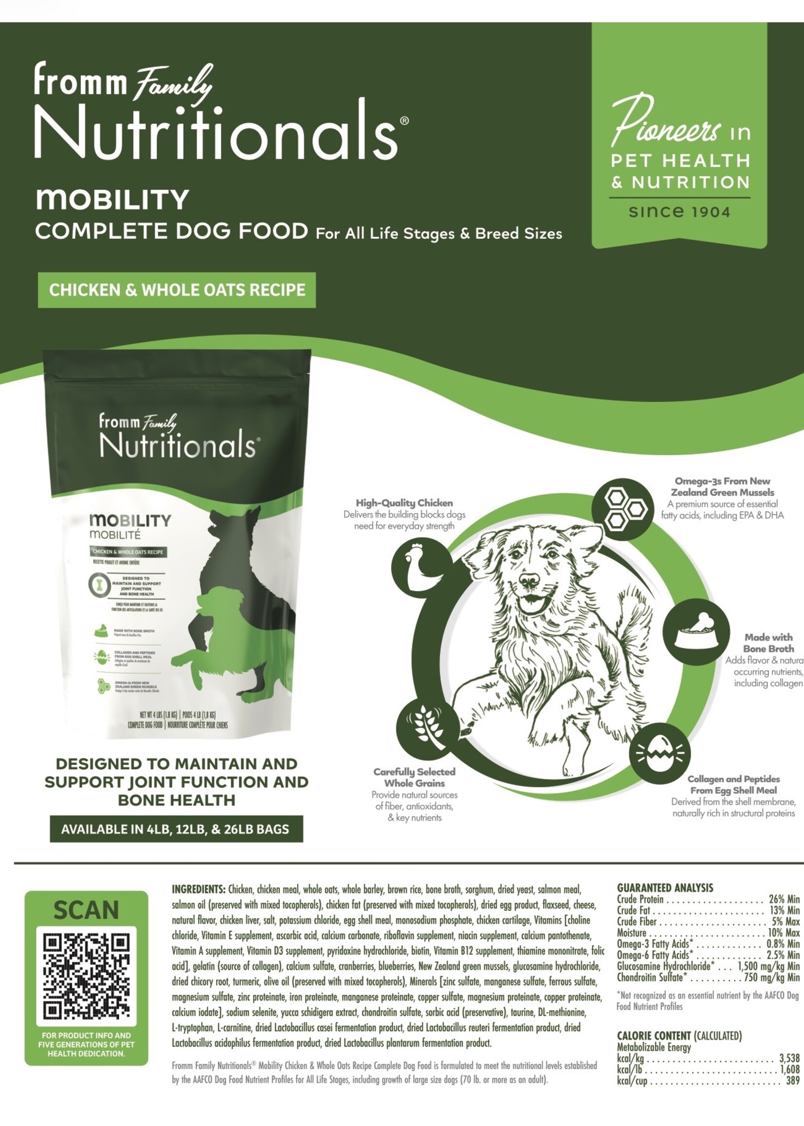 Fromm Fromm Nutritionals Mobility Dry Dog Food