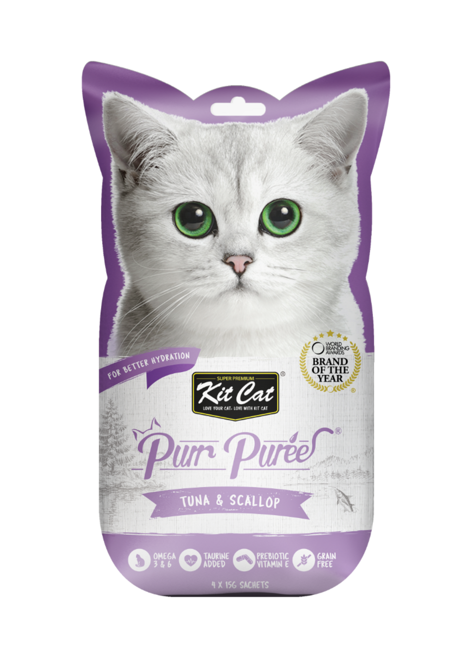 Kit Cat Kit Cat Purr Purees Tuna & Scallop Treat 15g