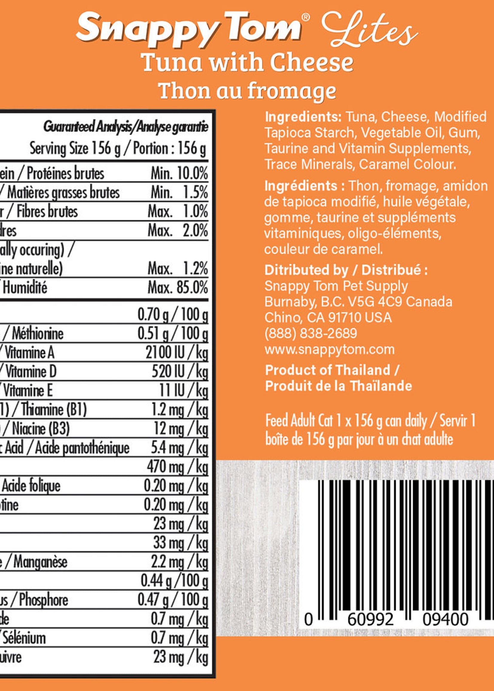 Snappy Tom Snappy Tom Lites Tuna w/Cheese 5.5oz