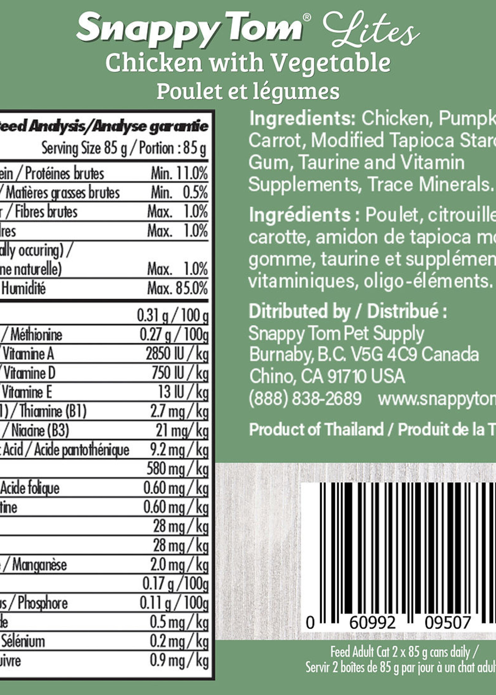Snappy Tom Snappy Tom Lites Chicken with Vegetables 3 oz (85gm)