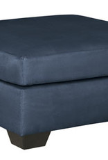 Darcy Ottoman (Blue) - Online Only