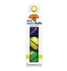 Metro Paws Metro Paws Mini Metro Balls Yellow 3ct