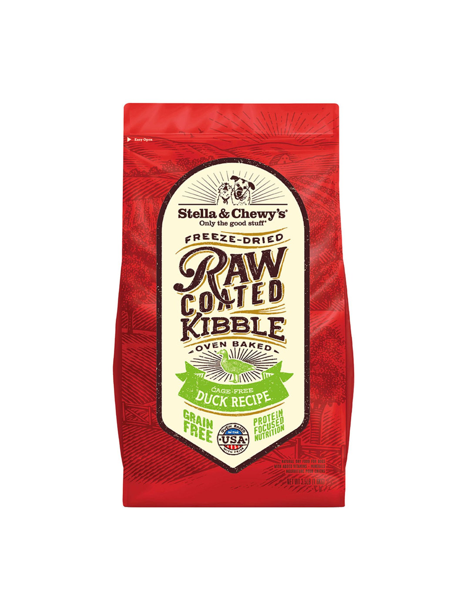 Stella & Chewy's Stella & Chewy's Raw Coated Kibble Cage-Free Duck Recipe Dog Food 22lb