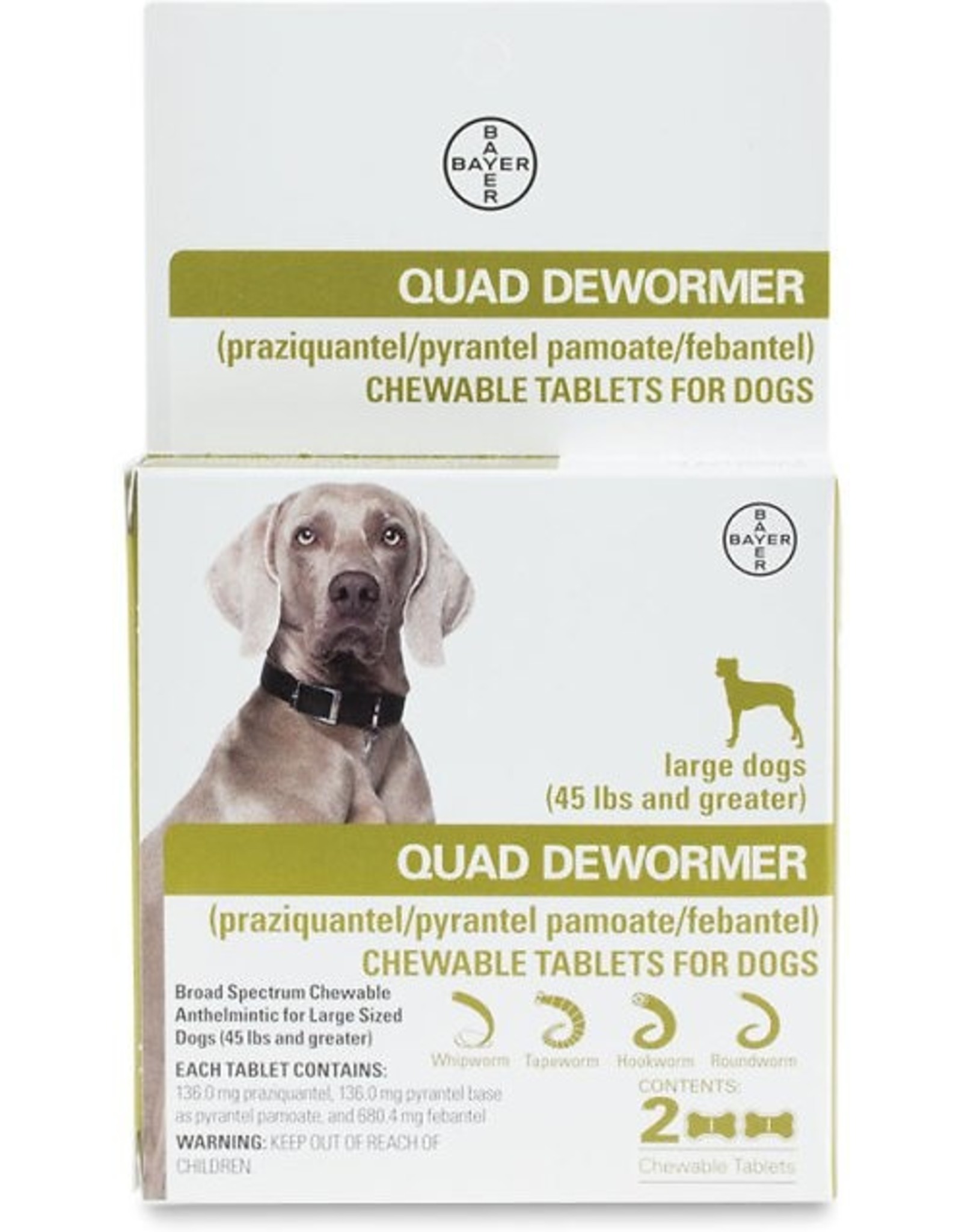 Bayer Advantage Quad Dewormer Dog Everett Pet Nutrition Llc