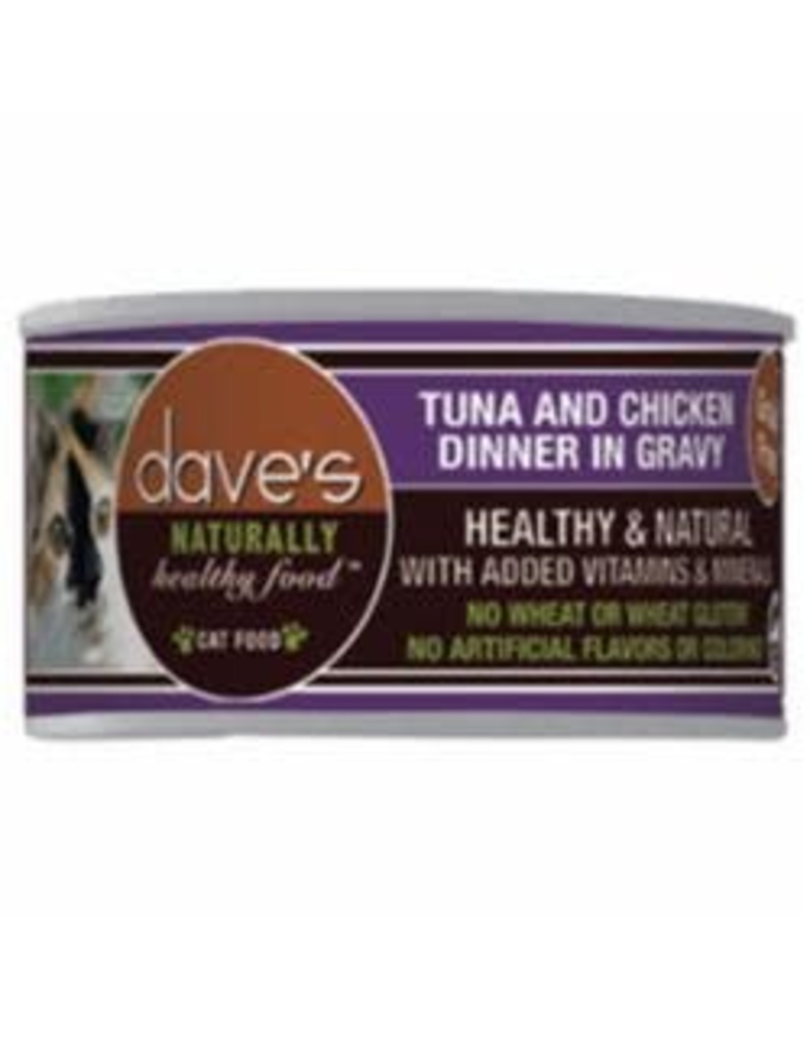 Dave's Pet Food Dave's Healthy & Nutritious Tuna & Chicken in Gravy Dinner Cat Food 5.5oz