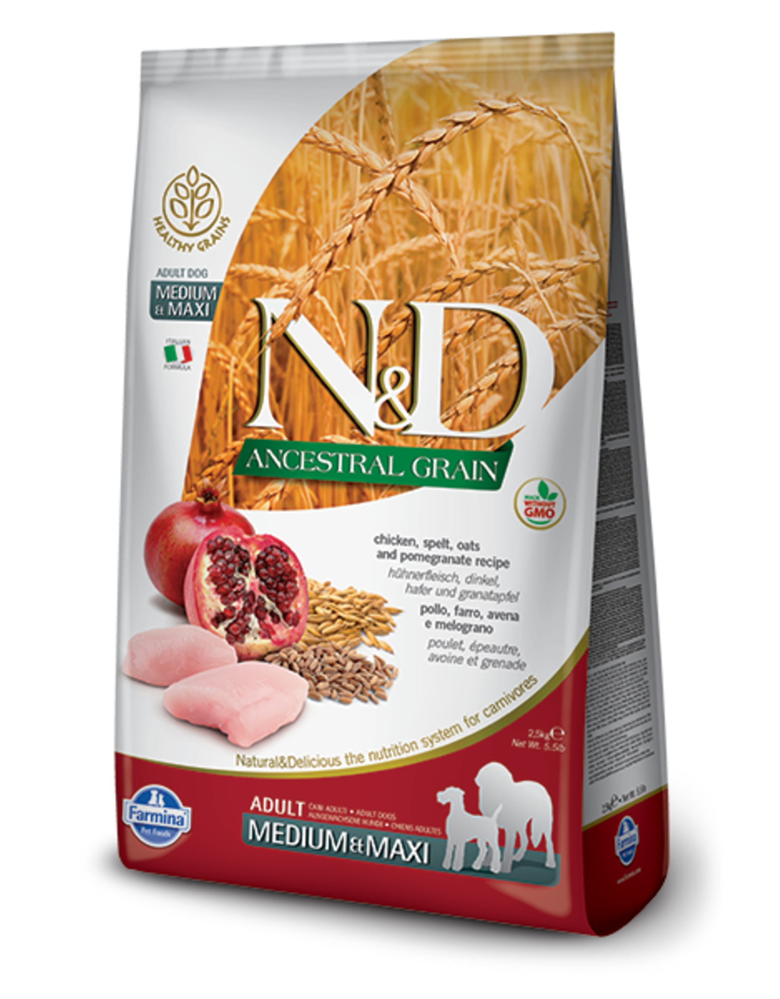 Farmina N&D Farmina N&D Ancestral Grain Chicken & Pomegranate Adult Med/Max Dog Food